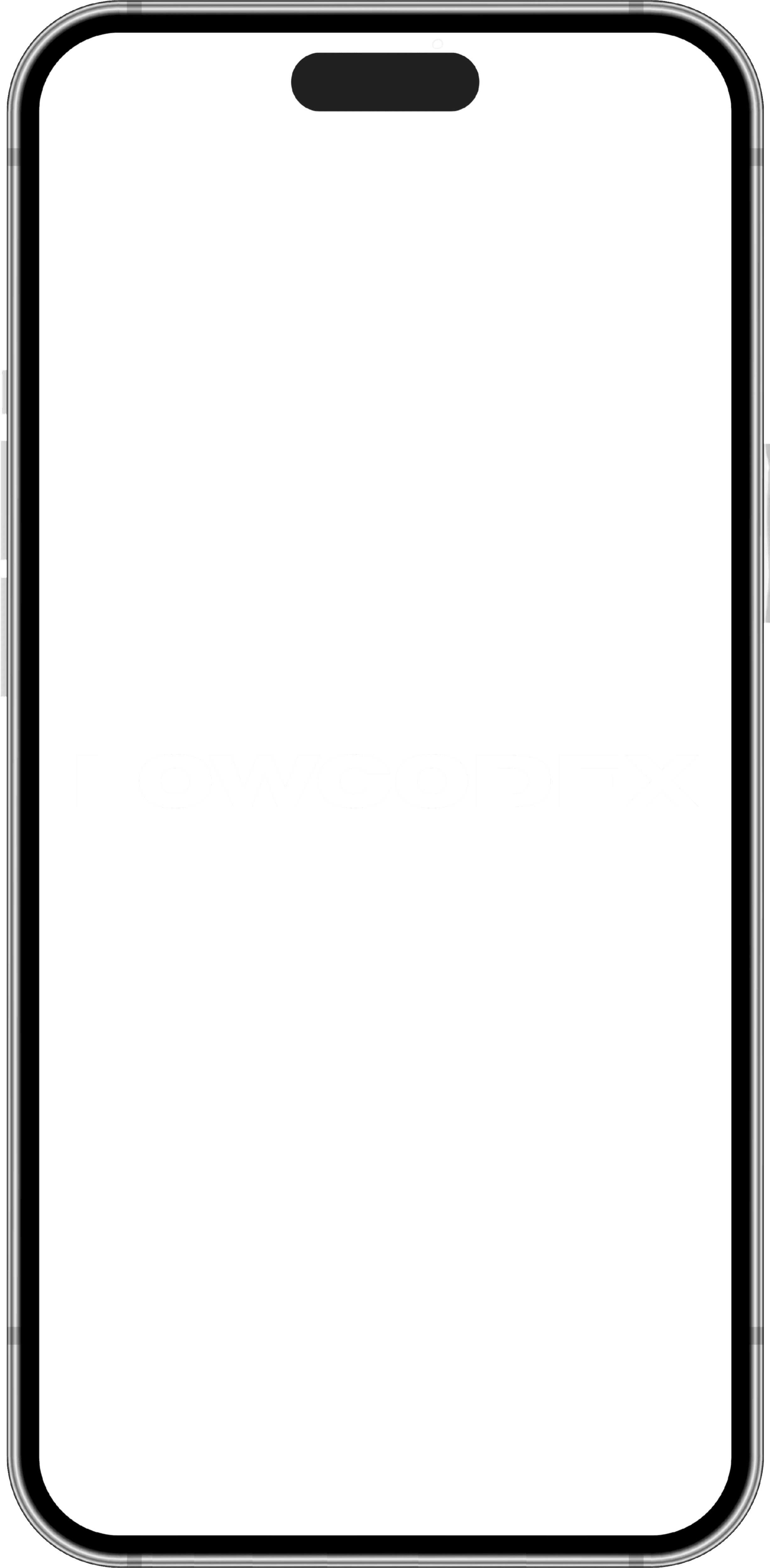 Mobile app mockup before the final completed screen is revealed